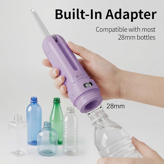 Portable Bidet for Travel,Personal Hygiene Sprayer Bottle for Women Men | Mobile Bidet Portable for Toilet,Electric Handheld High-Pressure Foldable USB-C Battery-Powered