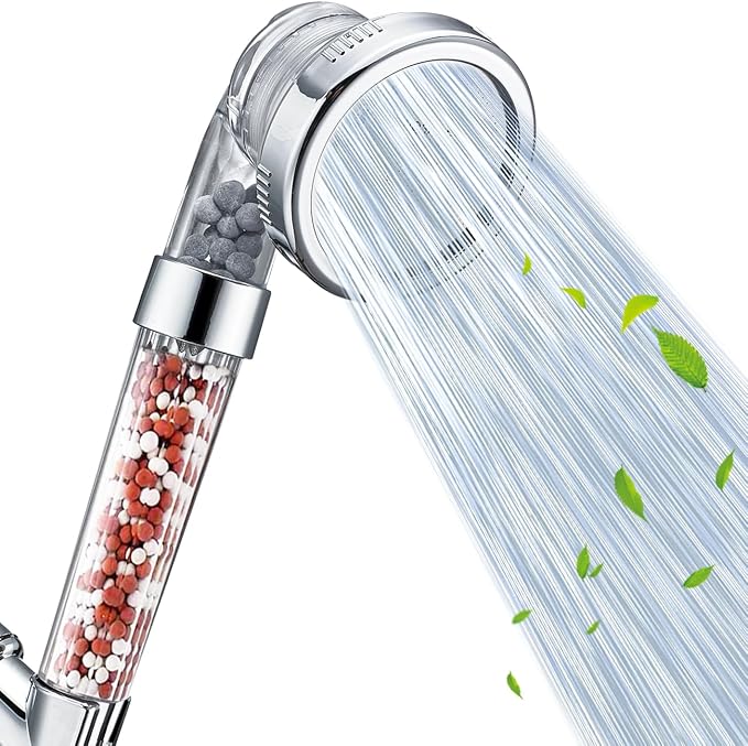 Nosame Shower Head, Filter Filtration High Pressure Water Saving 3 Mode Function Spray Handheld Showerheads 1.6 GPM for Dry Hair & Skin SPA | Filter Filtration High Pressure Water Saving 3 Mode Function Spray Handheld Showerheads 1.6 GPM for Dry Hair &...