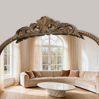 Micasso Gold Full Length Mirror: 21''x56'' Baroque Antique Floor Mirror | Traditional Ornate Vintage Long Body Mirror for Wall/Dressing Room/Cloakroom/Bedroom/Entryway/Hallway/Fireplace/Living Room