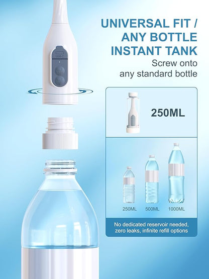 Portable Bidet for Travel, GODBB Rechargeable Electric Travel Bidet with Dual Spray Modes, 360°Adjustable Nozzle, High Pressure Cleaning, USB-C Charging, IPX7 Waterproof for Home Postpartum Hygiene