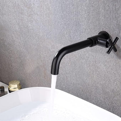 ZR98US Wall Fixtures Brass Bathroom Faucet Cold Black/Chrome/Gold (Color : C Size (As Shown in The)