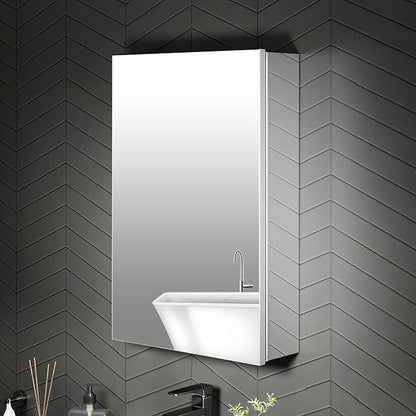 16 x 24 Medicine Cabinet Mirror for Bathroom,Assembly Required,Aluminum Alloy Frame,Recessed/Surface Mounted,Reversible L/R Door,Adjustable Shelves,Bathroom Medicine Cabinet with Mirror