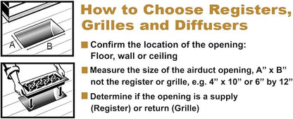 Decor Grates SPH210-A Scroll Design Floor Register, 2x10, Antique Brass Finish