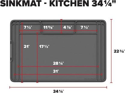WeatherTech SinkMat – Waterproof Under Sink Liner Mat for Kitchen Bathroom – 34” x 22” Inches - Durable, Flexible Tray – Home undersink Organizer Must Haves, Tan