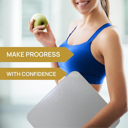 INEVIFIT Premium Bathroom Scale, Highly Accurate Digital Bathroom Body Scale, Measures Weight up to 400 lbs. Includes Batteries