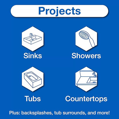 GE Silicone 1 Tub & Tile, White, 10.1 fl oz Cartridge, Pack of 12