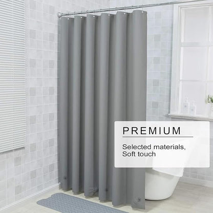 TIKABC Shower Curtain Liner, 4G PEVA Shower Liner, Plastic Peva Waterproof Shower Curtains, 72x72 inch with Grommet Holes 3 Magnetic Weights