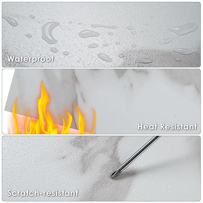 VallisCo 30-Piece Peel and Stick Floor Tiles, 12x12 Covers 30 Sq. Ft. Waterproof Vinyl Flooring, Renter-Friendly Self-Adhesive Floor Stickers for Kitchen, Bathroom, RV, Basement & Home DIY White
