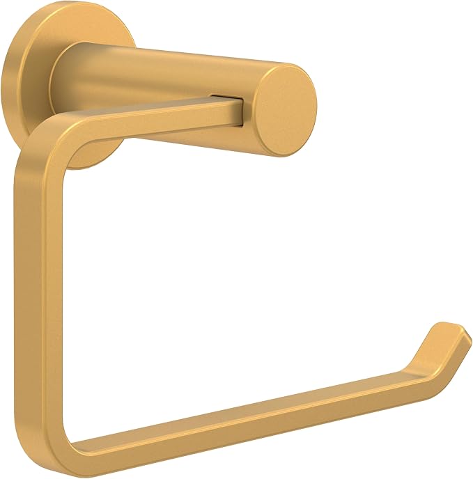 Franklin Brass Kildare (1-Pack) Toilet Paper Holder, Euro Single Post Tissue Roll Wall Mount TP Storage, Satin Gold Bathroom Decor, Accessories KLD50-SG