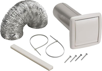 Broan-NuTone AR110LKVV SurfaceShield Vital Vio Powered Exhaust Vent LED White Light & Violet Light, 110 CFM, White & Available NuTone WVK2A Flexible Wall Ducting Kit for Ventilation Fans, 4-Inch