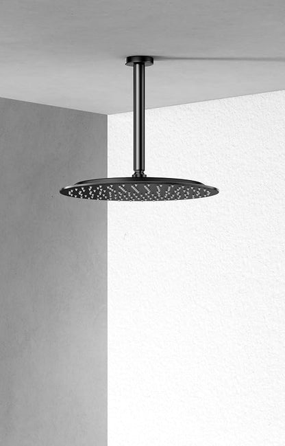 VBFF-Shower Head,rain shower head, 12 inch- Round Shower Head, 1.8 GPM Flow Rate, rainfall showerhead,VBFF13 (Matte Black)