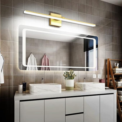 40 Inch LED Vanity Light Gold Bathroom Lighting Fixtures Dimmable Modern Bathroom Lights Over Mirror 6000K Cool White