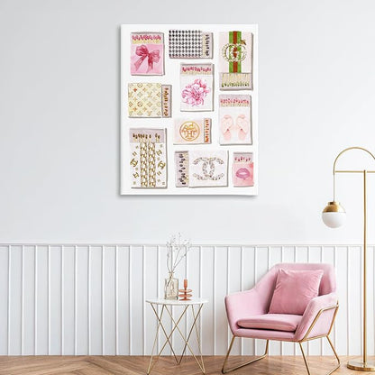 Stupell Industries 'Glam Girl Matchboxes'| Canvas Art | Stupell Industries | 30 x 40 Inches, Easy to Hang and Sturdy, Made in USA, by Ziwei Li