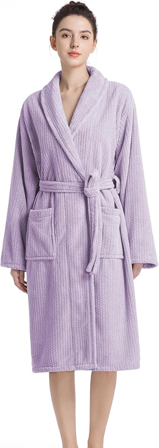 Plush Bath Robes For Women After Shower,Soft Long Towel Robe,Quick Dry&Warm Womens Bathrobe