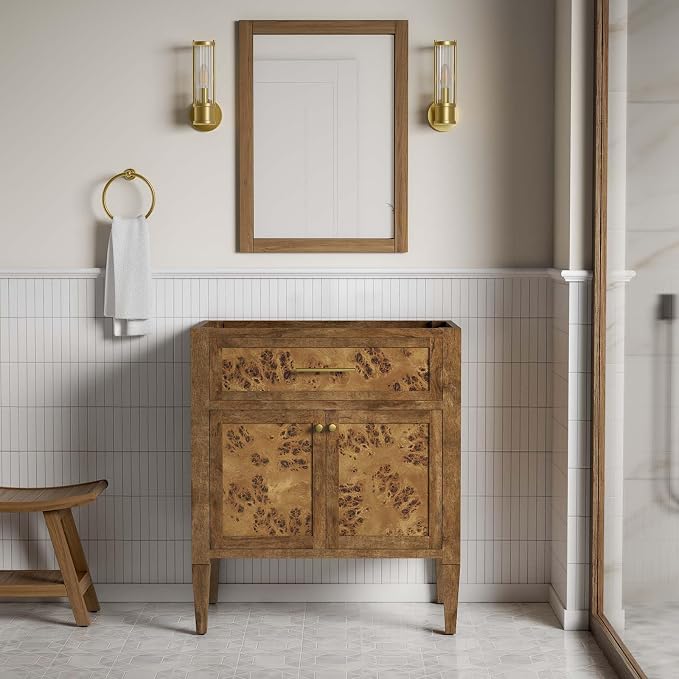 Modway EEI-6138-BRN Elysian 30" Bathroom Vanity Cabinet (Sink Basin Not Included), Brown