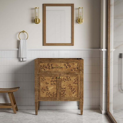 Modway EEI-6138-BRN Elysian 30" Bathroom Vanity Cabinet (Sink Basin Not Included), Brown