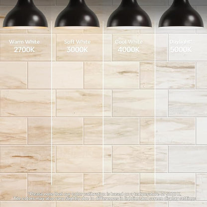 STICKGOO 10-Sheet Subway Tile Peel and Stick Backsplash, Wooden Grain | Glossy Marble Look Kitchen Backsplash Wall Tiles, Peel and Stick Wall Panels for Bathroom, Fireplace, RV