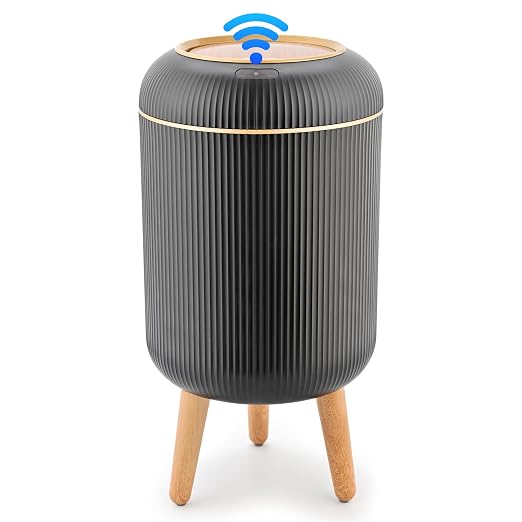 Pukomc Smart Sensor Wastebasket, Convenient and Hygienic Easy to Use | Technology Sensor Waterproof Wastebasket Plastic Trash Can for Kitchen, Bathroom, Bedroom, Living Room, Office and Outdoor