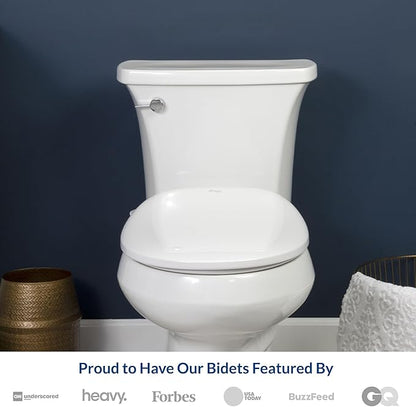 Bio Bidet BB550 Heated Bidet Seat with Warm Water Wash & Air Dryer, Night Light, Low Profile Design, Elongated