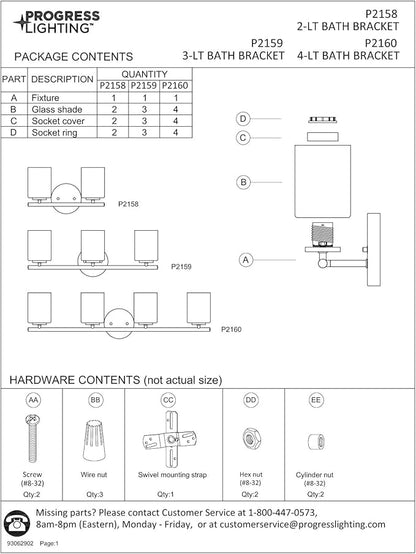 Progress Lighting Replay Collection 4 Light Bathroom Vanity Light, Modern Bath Lighting Fixture with Etched White Glass Shades for Over The Mirror, Reversible Mounting, Polished Nickel