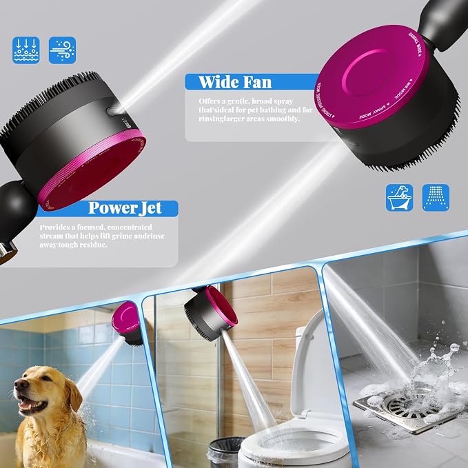 Ion Filtered Shower Head with Handheld, High Pressure 3+1Spray Showerhead with Filters&Upgraded Anti-360°Rotating Adjustable Shower Head with Wall Holder&ON/Off Switch for Dry Itchy Skin