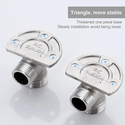 Installation Kit Surface Mount NPT 1/2 Male by G 3/4 Male Brushed Nickel | for Outdoor Exposed Wall Mount Bathroom Faucet Outdoor Shower System Thermostatic Bar Mixer Valve Convert in-Wall