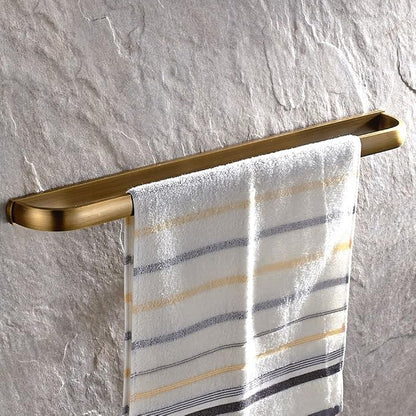Leyden Brass Towel Bar, Antique Bathroom 23.6 inch Bath Towel Holder Rack, Wall Mounted Bathroom Accessory Towel Rod Hanger Retro