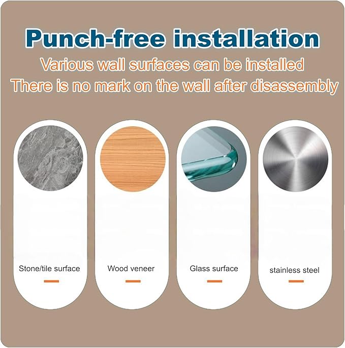 1 Pcs No-Drill Extendable Suction Towel Rod 11.8-23.6 Inch, Stainless Steel Removable Wall Mount Holder for Bathroom Kitchen Shower Towels Clothes