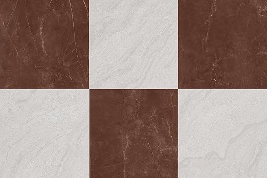 Peel and Stick Floor Tiles | 30 Sq.Ft Light Red Marble | Matte Finish / Recycleable / Anti-slip / Surface Coated /1.5mm Thick /12 by 12 Inches / Indoor Area / Easy to Clean /