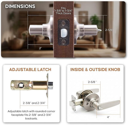 Copper Creek DL1230SS Daley Privacy Door Lever, Satin Stainless