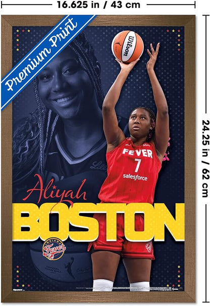 Trends International WNBA Indiana Fever - Aliyah Boston 25 Wall Poster, 22.4L x 14.7W, Bronze Framed Version