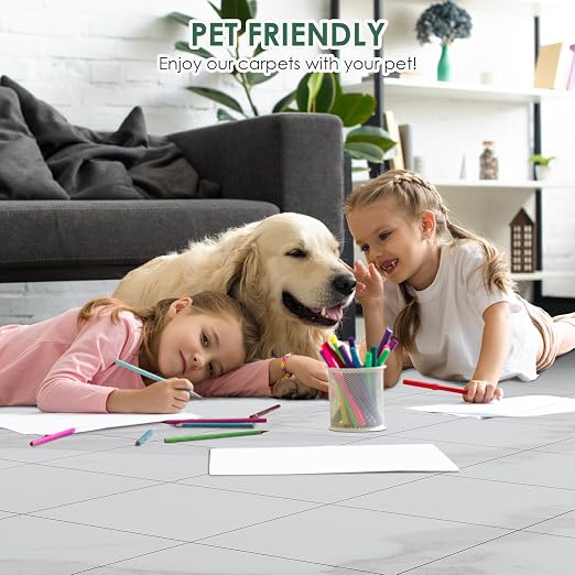 VallisCo 30-Piece Peel and Stick Floor Tiles, 12x12 Covers 30 Sq. Ft. Waterproof Vinyl Flooring, Renter-Friendly Self-Adhesive Floor Stickers for Kitchen, Bathroom, RV, Basement & Home DIY White