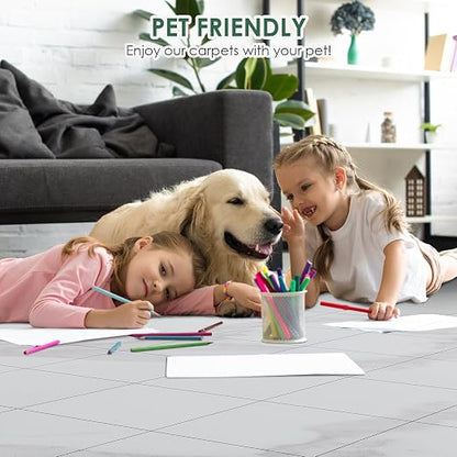 VallisCo 30-Piece Peel and Stick Floor Tiles, 12x12 Covers 30 Sq. Ft. Waterproof Vinyl Flooring, Renter-Friendly Self-Adhesive Floor Stickers for Kitchen, Bathroom, RV, Basement & Home DIY White