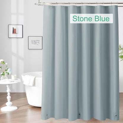 Mrs Awesome Blue Shower Curtain Liner with 3 Magnets, 72x72 | 12 Rustproof Grommets,Premium Plastic Shower Curtain for Bathroom Lightweight & Waterproof,,72W x 72H