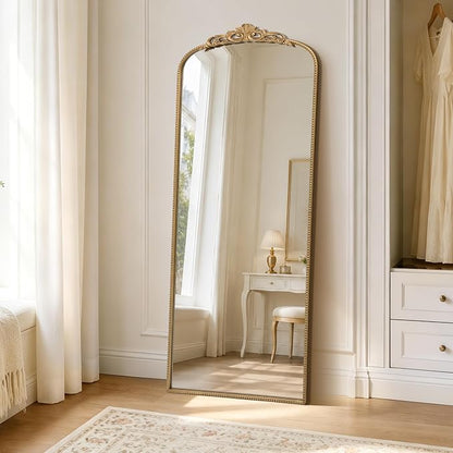 Micasso Gold Full Length Mirror: 26''x63'' Large Vintage Floor Body Mirror | Baroque Long Wall Mirror - Traditional Ornate Antique for Cloakroom/Dressing Room/Bedroom/Entryway - Ideal for Living Room