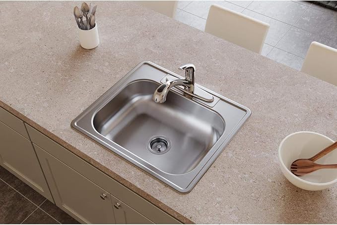 Dayton D125221 Single Bowl Drop-in Stainless Steel Sink 25 x 22 x 6.5625"