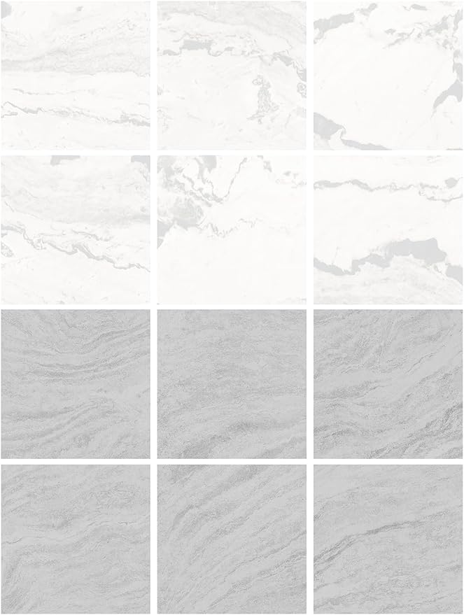 FloorPops 12-in by 12-in Langley Grey Peel and Stick Floor Tiles, FP5062