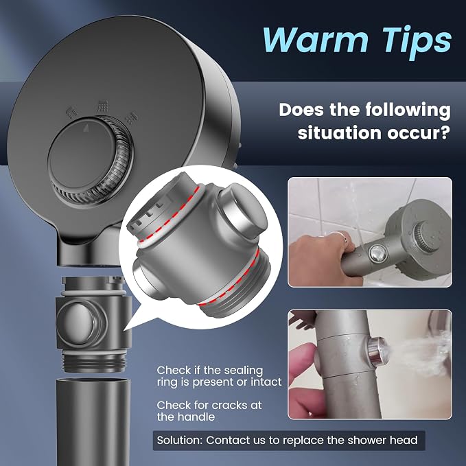 Filtered Shower Head with Handheld, High Pressure Showerhead with Filters | 4 Spray, ON/OFF Switch for Pets, Detachable Shower Heads with Water Softener Filter Beads for Hard Water- Remove Chlorine