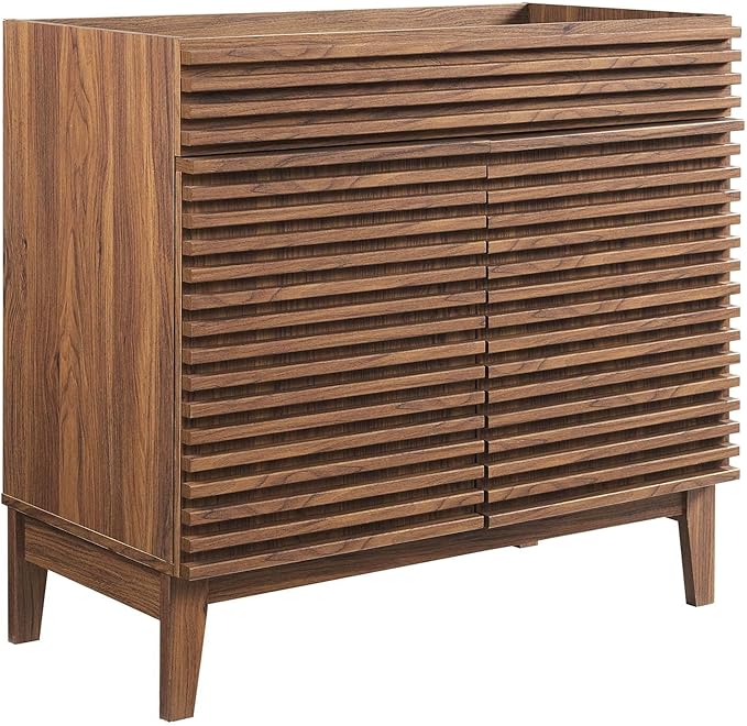 Modway Render 36" Bathroom Vanity Cabinet in Walnut - Sink Basin Not Included