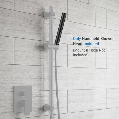 G-Promise All Metal Round 3 Function Handheld Shower Head(Matte Black) | All Metal Construction, 3 Function Modes with Massage, Modern Look, Push Switch, Easy Installation