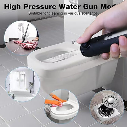 High Pressure Handheld Shower Head High Pressure Shower Heads- High Flow Even with Low Water Pressure - Hand Held Showerhead Set with 59″Replacement Hose/Bracket and Cotton Filters (Black)