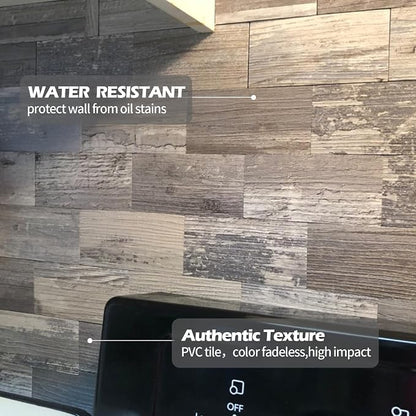 2026 New Upgrade Peel and Stick Backsplash Tile, Peel and Stick 11.34" X 11.57" Wall Tile for Kitchen, Bathroom, Fireplace, Laundry (Light Rustic, 10 Packs)
