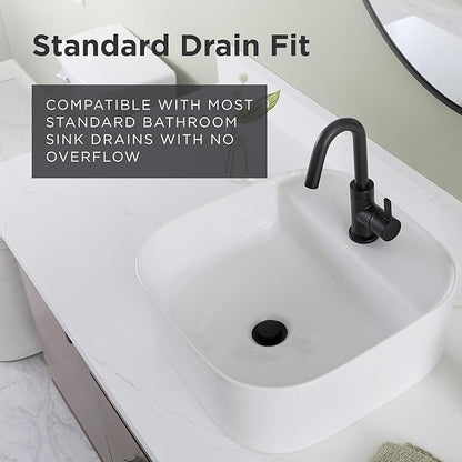 Gerber Cymira 16 in. Soft Square Vessel Bathroom Sink, Above-Counter Glazed White Fireclay Ceramic Vanity Sink with Faucet Hole, Modern Transitional Basin Sink Bowl, G0013783