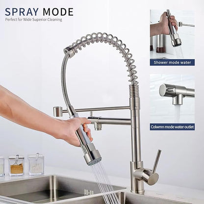 33x22 Drop In Kitchen Sink with Faucet Combo Modern Large Stainless Steel Kitchen Sinks 33 Inch Top Mount Single Bowl Workstation Sink