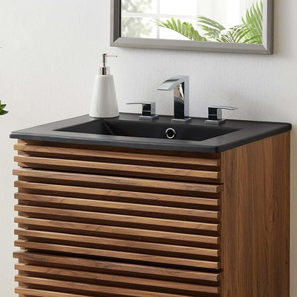 Modway EEI-5069-BLK Cayman 24" Bathroom Sink, Black