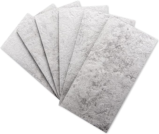 Art3d 102-Pack Peel and Stick Backsplash, Natural Stone White | 3 x 6 in, PVC, Self Adhesive, Waterproof, Traceless Peel, Modular Splicing, Ideal for Vanities, Bathrooms