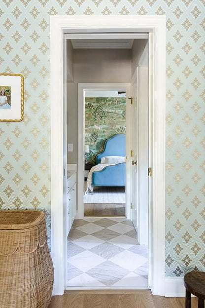 FloorPops x Chris Loves Julia 12-in by 12-in Bonneville Beige Peel and Stick Floor Tiles, FP5061