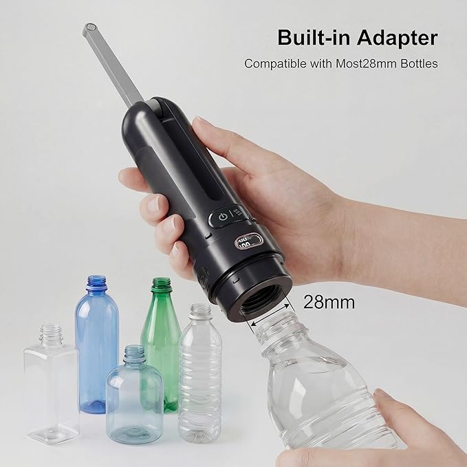 Portable Bidet for Travel | Bathroom - Rechargeable Electric Bidet Sprayer with 3 Pressure | Waterproof for Ultimate Personal Hygiene Cleaning at Home Office and Camping (Black)