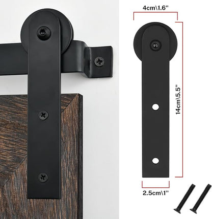 COGOOD Farmhouse Bathroom Mirrors for Over Sink - 30 x 49 Black Brown | Rustic Barn Door Wood Framed Vanity Mirror for Entryway, Living Room, Bedroom, Dresser Wall Decor