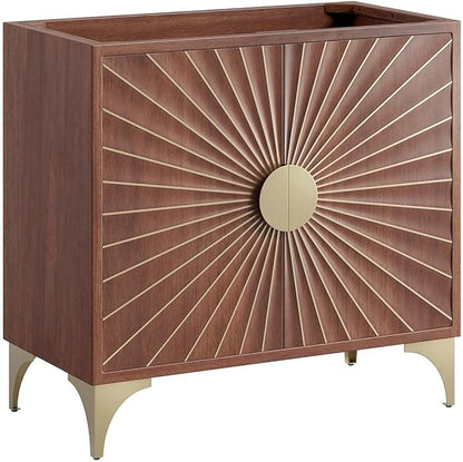 Modway Daylight Bathroom Vanity Cabinet-Sink Basin Not Included, 36 Inch, Walnut